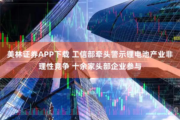 美林證券APP下載 工信部牽頭警示鋰電池產(chǎn)業(yè)非理性競(jìng)爭(zhēng) 十余家頭部企業(yè)參與